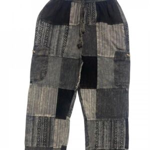 Rising International black and gray patchwork pant - NWT
